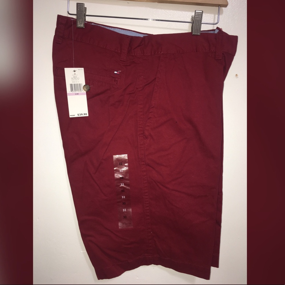 Mens red Tommy Hilfiger shorts
